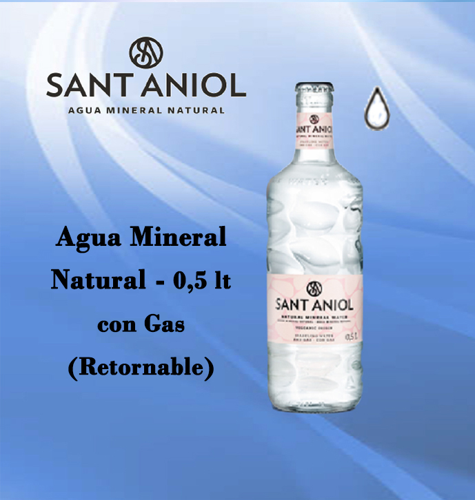 Agua Mineral 0,5lt con GAS (retornable)